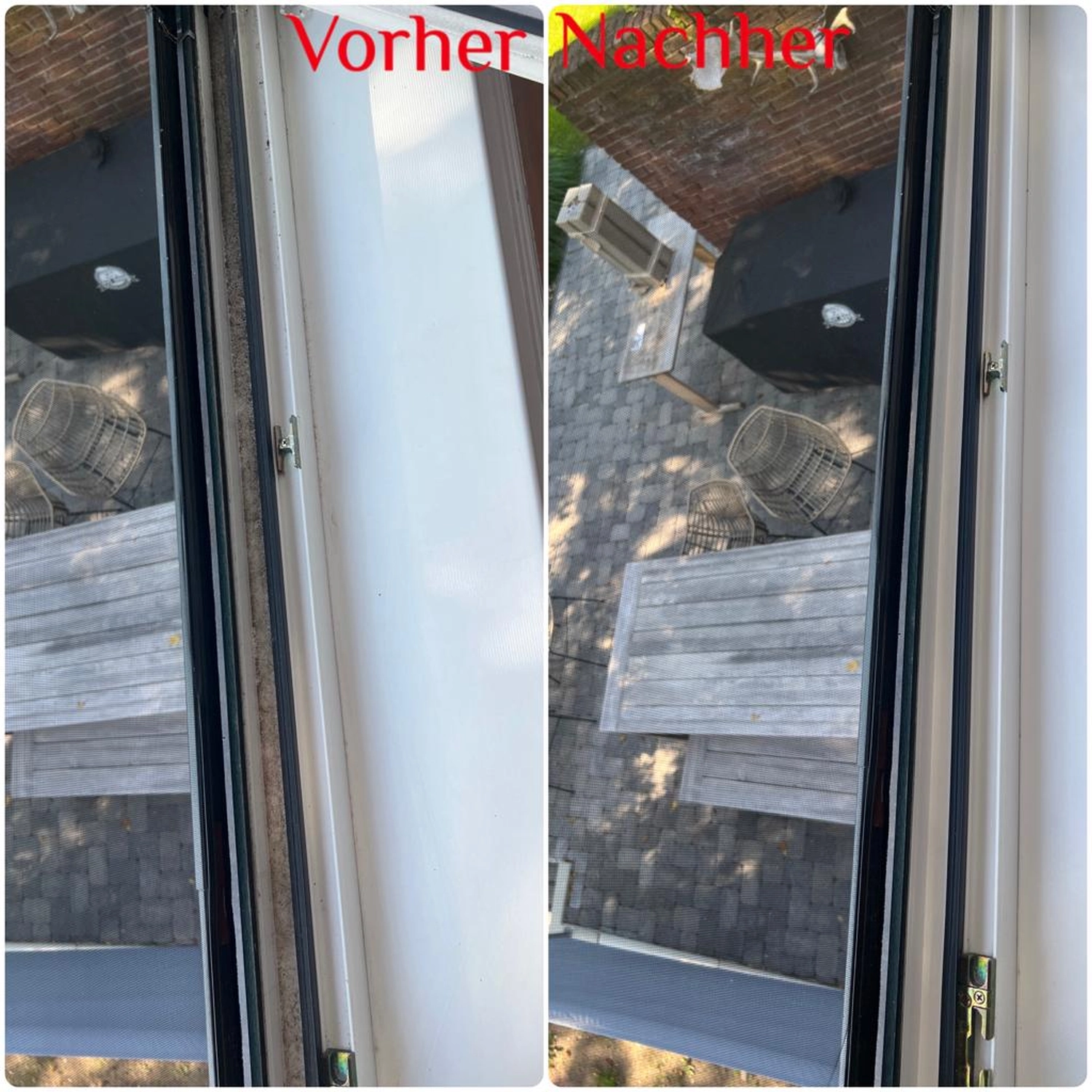 Dragan-Reinigungsservice und mehr, Vorher- und Nachher-Fotos der Glasfensterreinigung